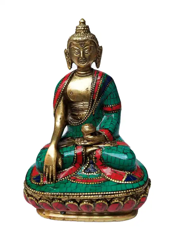Statue bouddhiste du Bouddha Shakyamuni de 14 cm