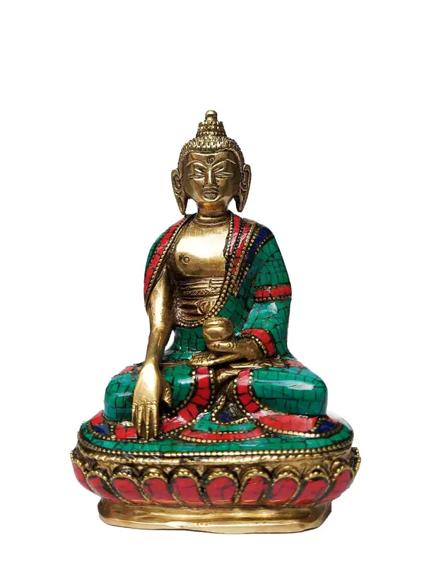 Statue rituelle de Gautama Bouddha du Népal