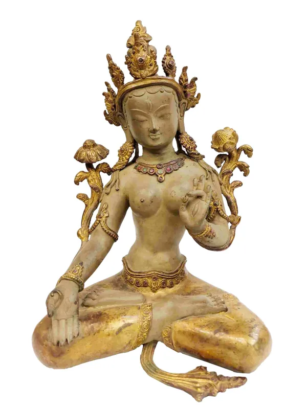 Statue rituelle de la Tara Blanche du Népal