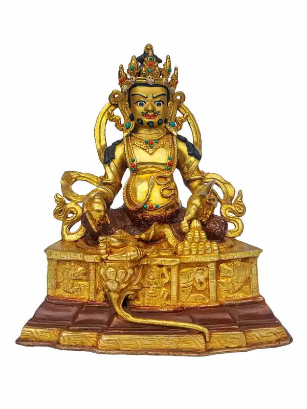 Divinité de la richesse – Statue tibétaine de Jambhala Jaune