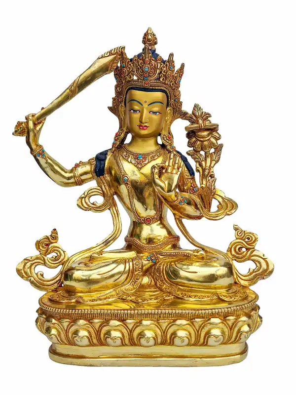 Divinité de la sagesse – Statue bouddhiste de Manjushri