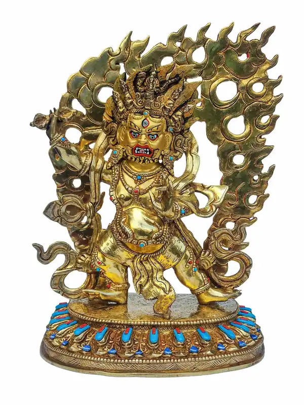 Statue traditionnelle de Vajrapani courroucé