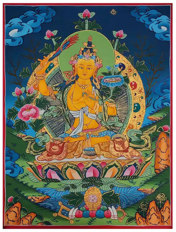 Peinture traditionnelle de Manjushri
