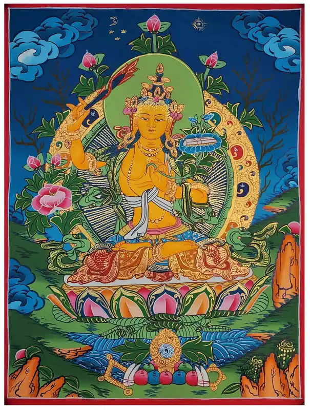 Peinture bouddhiste de Manjushri