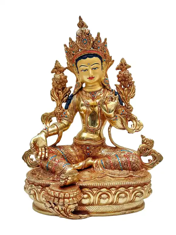 Statue de la déesse verte Tara – déesse de la compassion