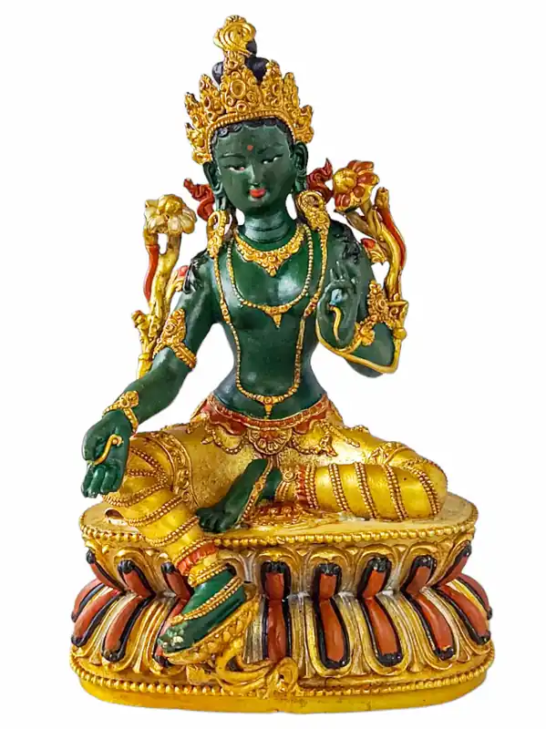 Déesse de la compassion – Statue de la Tara Verte tibétaine