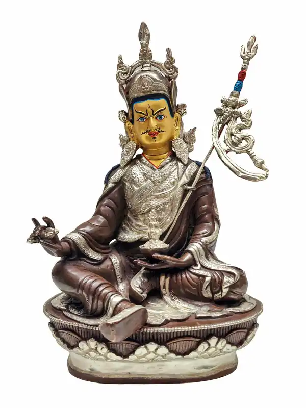 Statue en cuivre de Padmasambhava du Népal