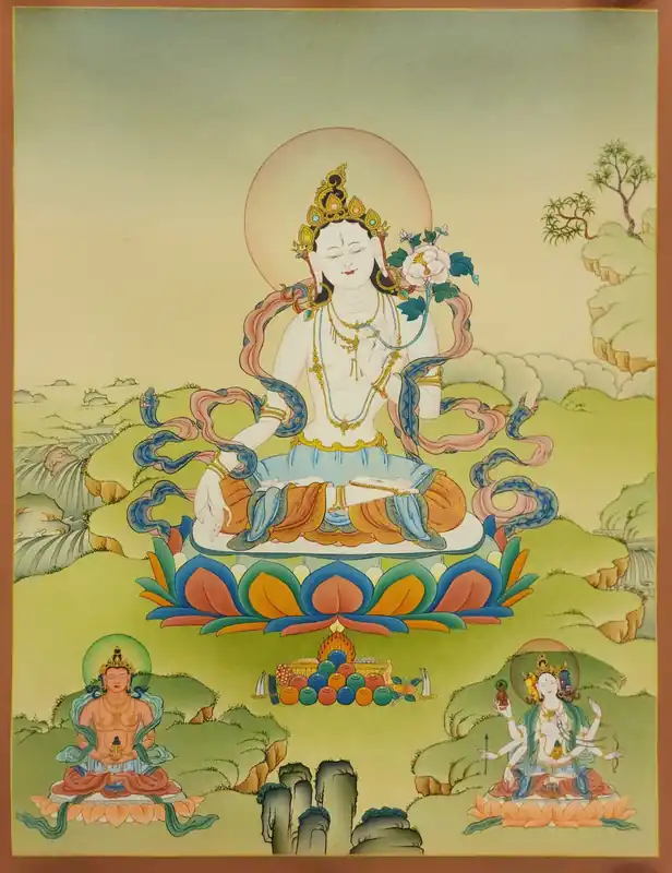 Blanche Tara avec l’art d’Aparmita