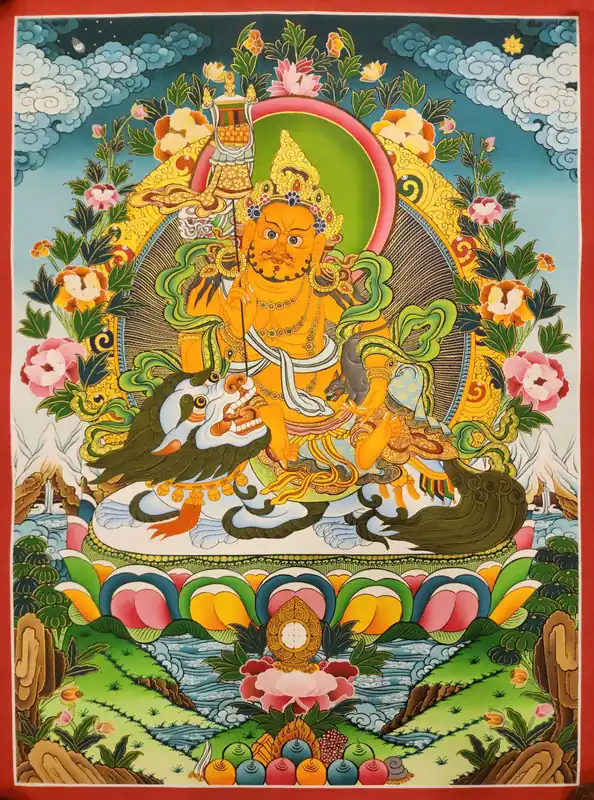 Peinture bouddhiste de Jambhala