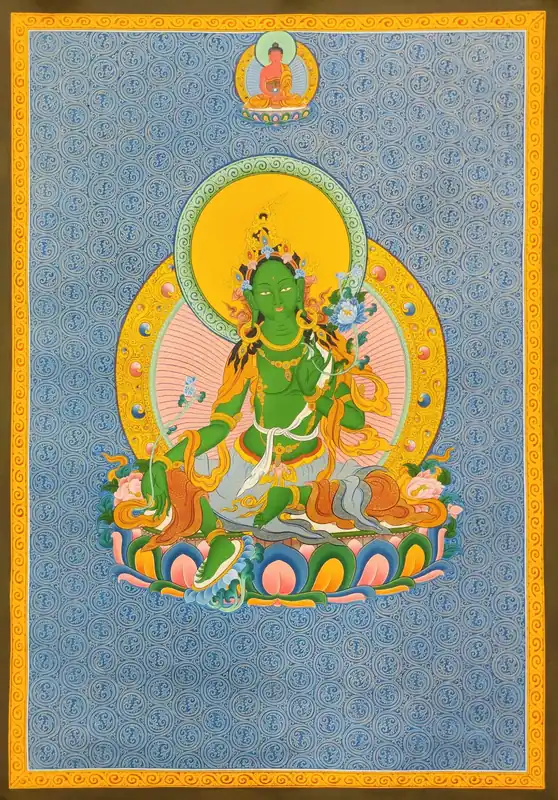 Style tibétain – Thangka de la Tara Verte