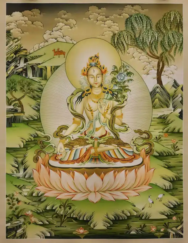 Art du Karma Gadri de la Déesse Blanche Tara
