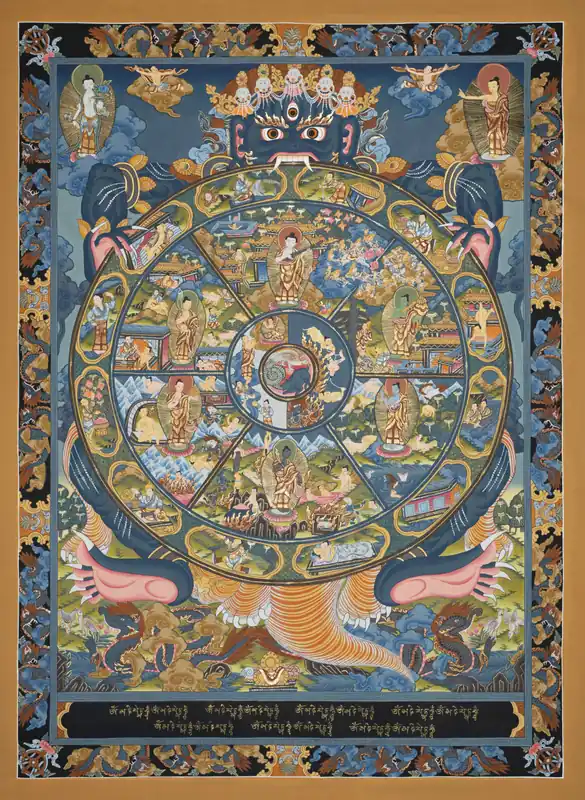 Impression de Thangka du Bhavacakra