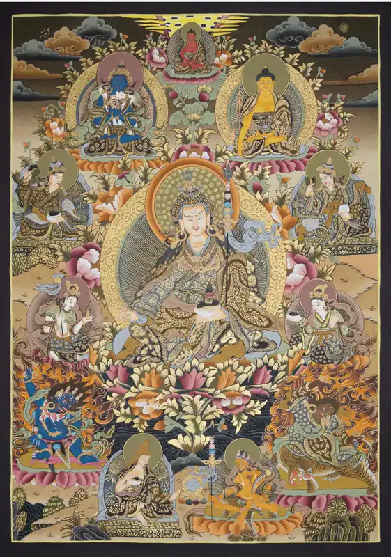 Peinture Thangka de Padmasambhava