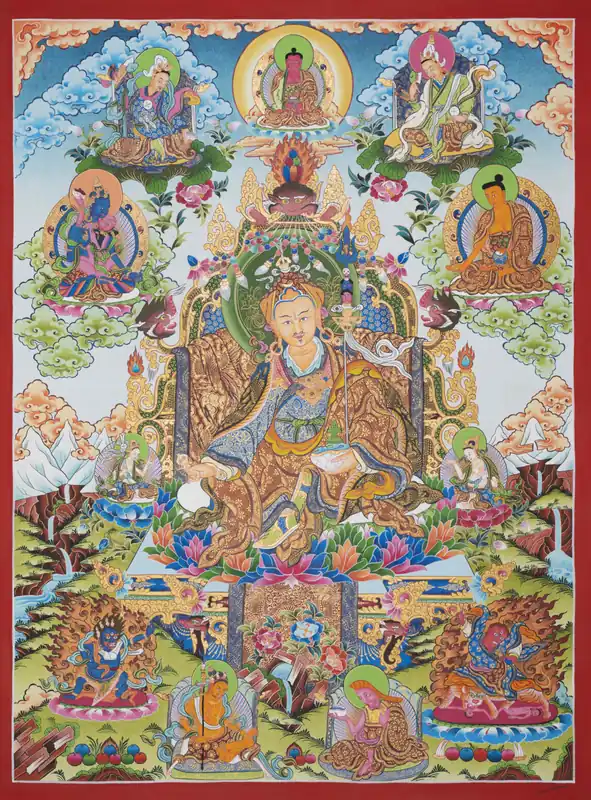 Impression d’un Thangka de Guru Rinpoche