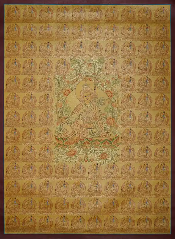 Peinture Thangka des 54 Gurus
