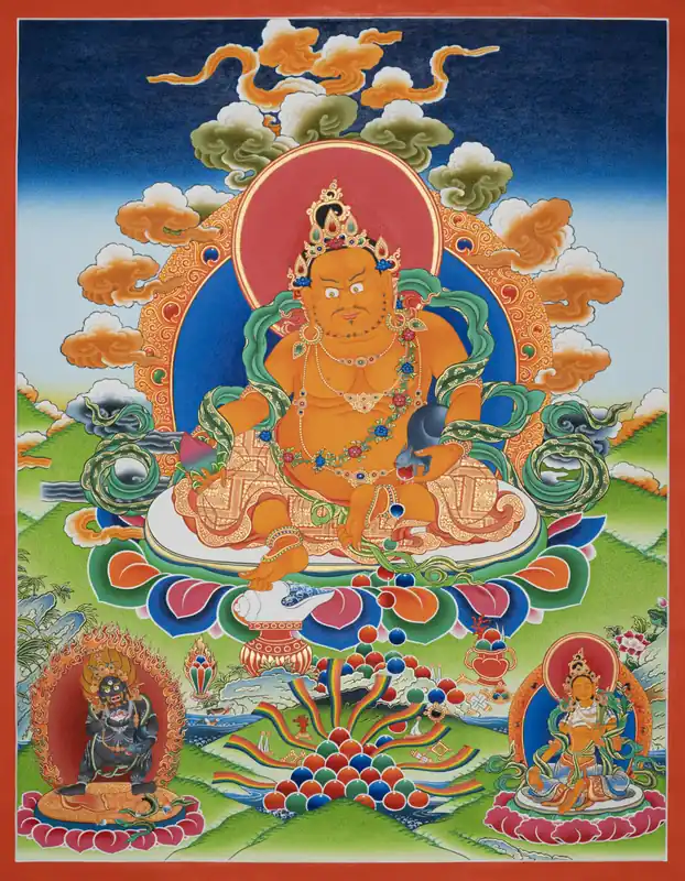 Impression de Thangka de Jambhala