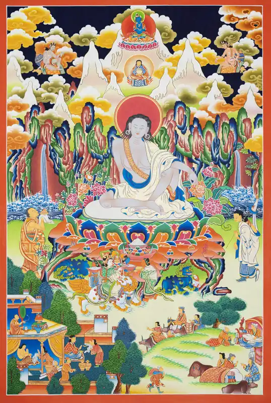 Peinture Thangka de Jetsun Milarepa