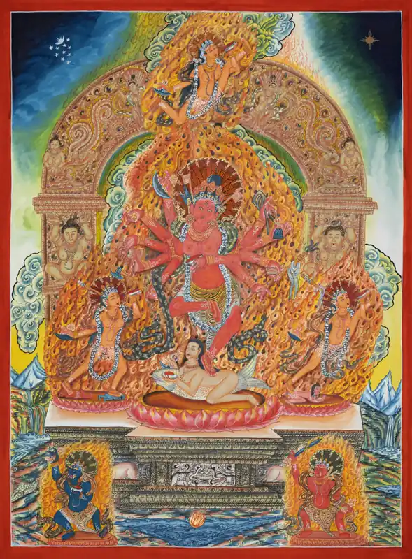 Impression de Thangka de Dakini