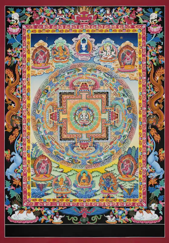 Impression du Mandala de Chenrezig