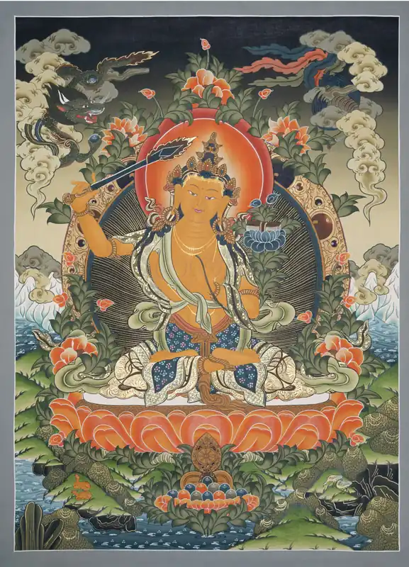 Impression de Thangka de Manjushri