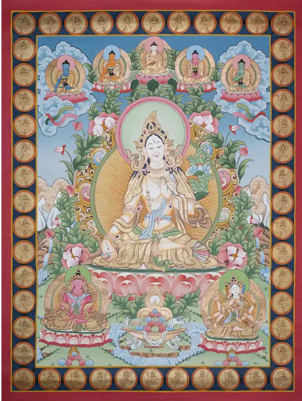 Peinture traditionnelle de Thangka de Dolma Karpo