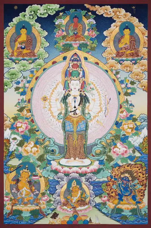 Impression d’un Thangka d’Avalokiteshvara