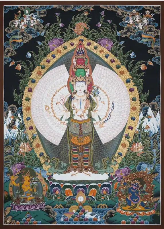 Impression d’un Thangka d’Avalokiteshvara