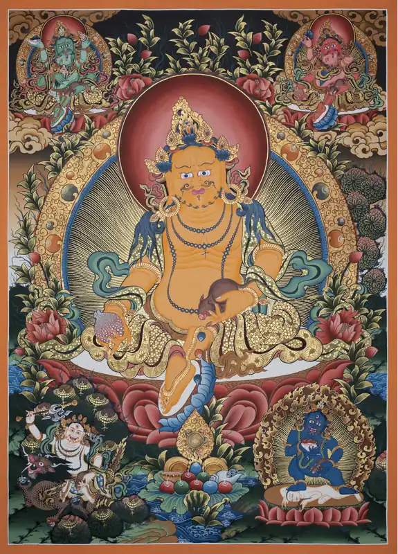 Impression de Thangka rituel de Jambhala