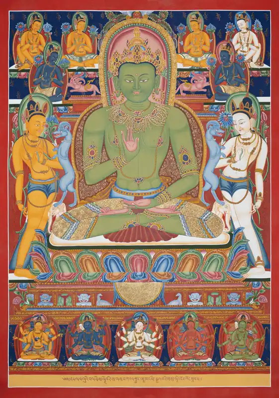 Peinture de Thangka d’Amoghasiddhi