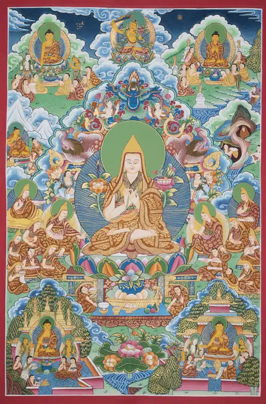Peinture Thangka tibétaine de Chongapa