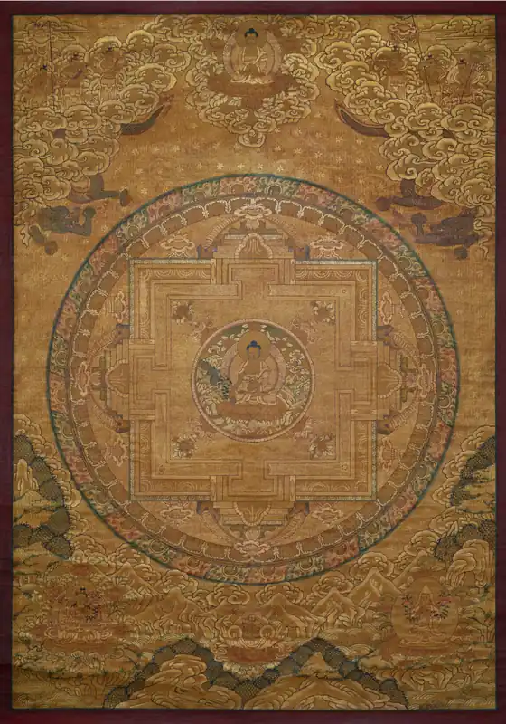 Impression de la Vie du Bouddha Mandala Tibétain