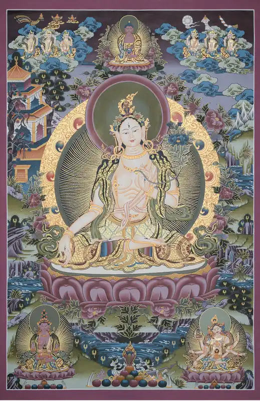 Impression d’un Thangka tibétain de Dolma Karpo.