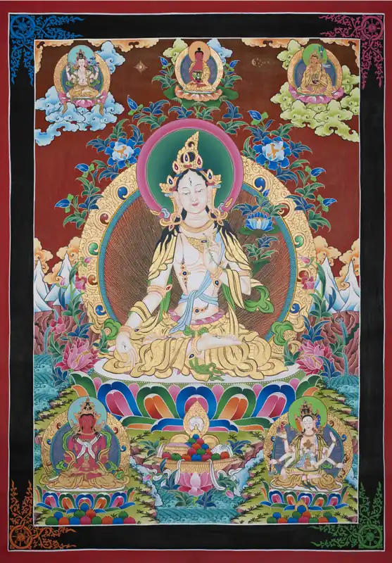 Impression de Thangka traditionnel Dolma Karpo