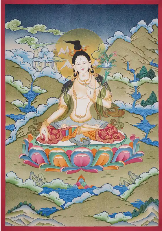 Impression de Thangka tibétain de Dolma Karpo