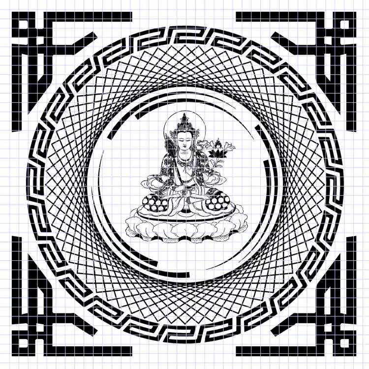Croquis du Mandala de Manjushri