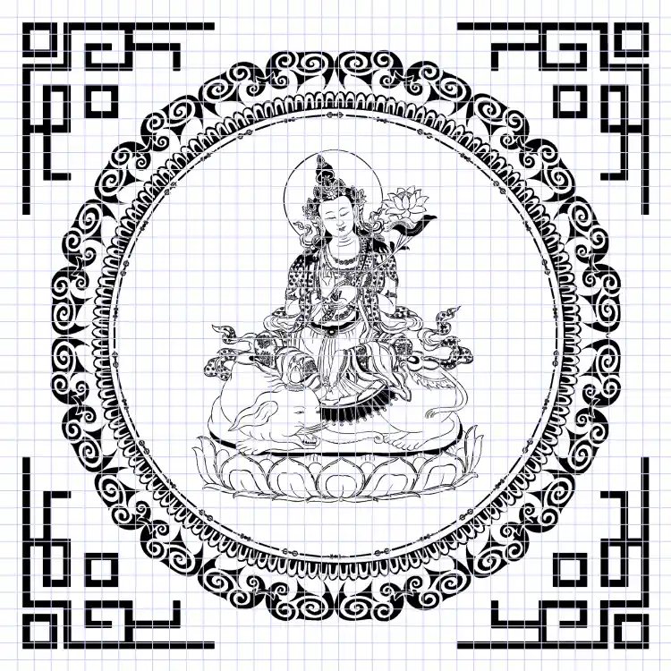 Esquisse du Mandala d’Adhi Buddha