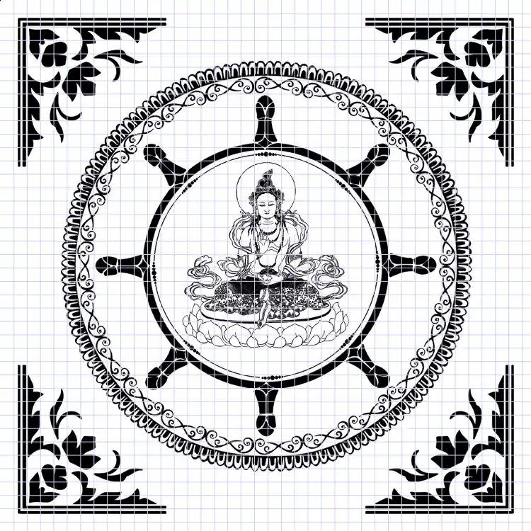Esquisse du Mandala du Bodhisattva