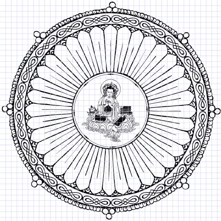 Esquisse du Mandala de Vairocana