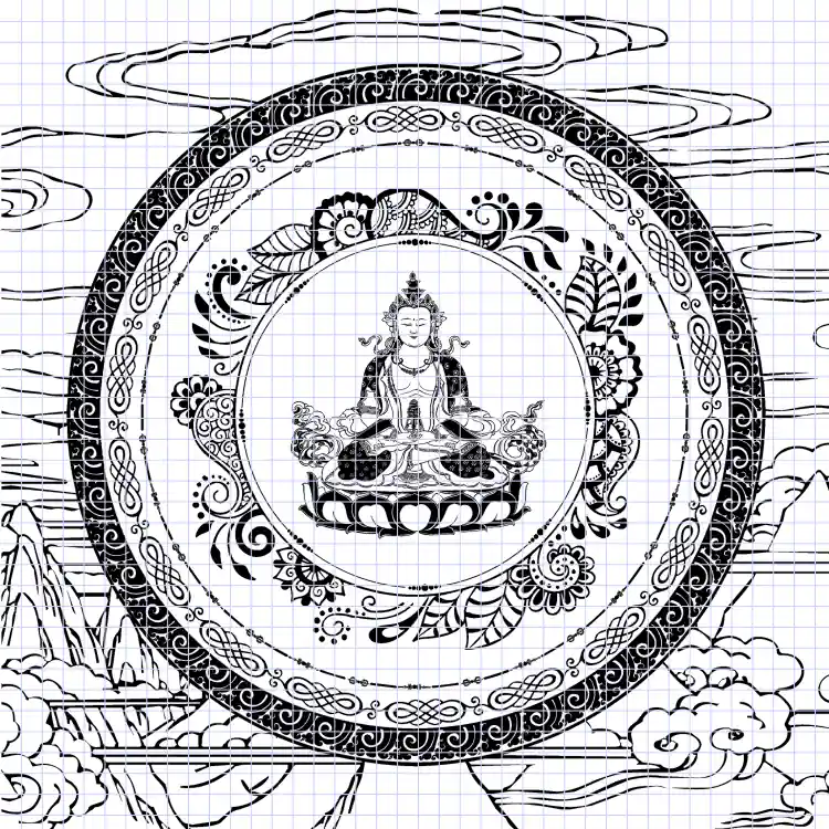 Esquisse du Mandala d’Aparamita