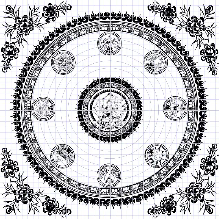 Esquisse du Mandala de Cundi