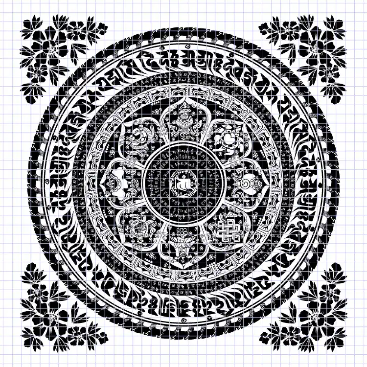 Om Mandala Sketch