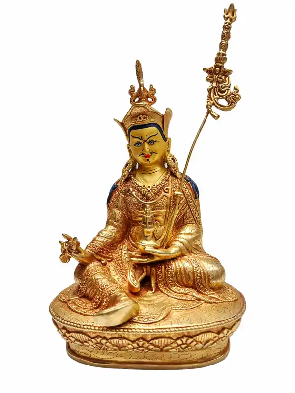 Statue en cuivre du Guru Padmasambhava rituel