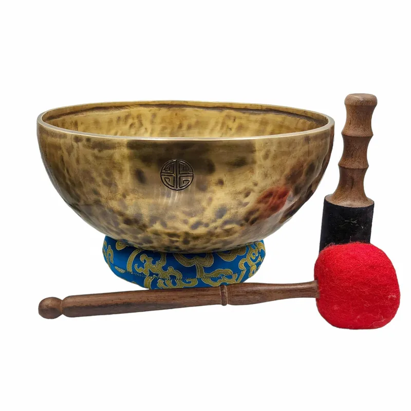 Bol de guérison traditionnel en bronze de pleine lune