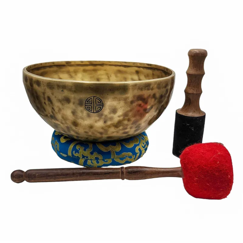 Bol chantant en bronze traditionnel de pleine lune