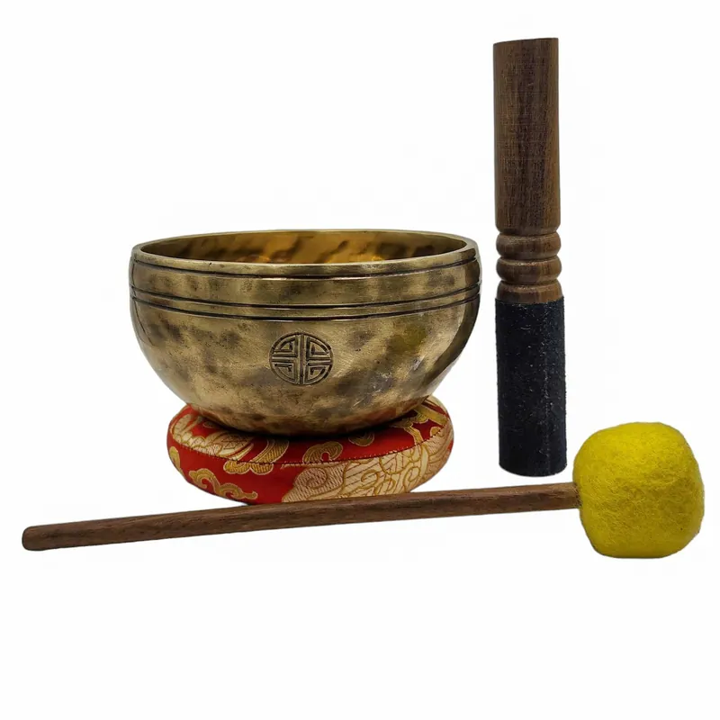 Bol chantant traditionnel en bronze de pleine lune