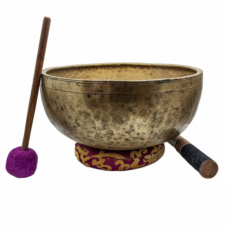 Bol de guérison en bronze Jambati rituel