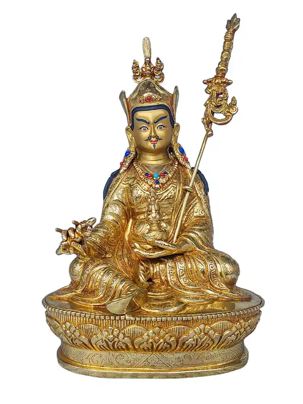 Statue en cuivre de Guru Padmasambhava faite à la main