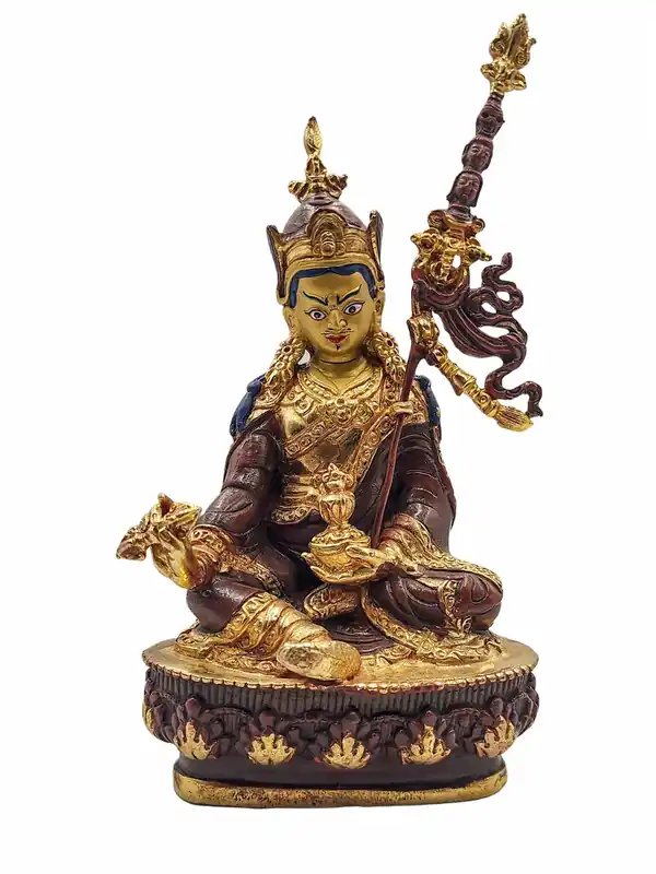 Statue en cuivre de Guru Rinpoche faite à la main