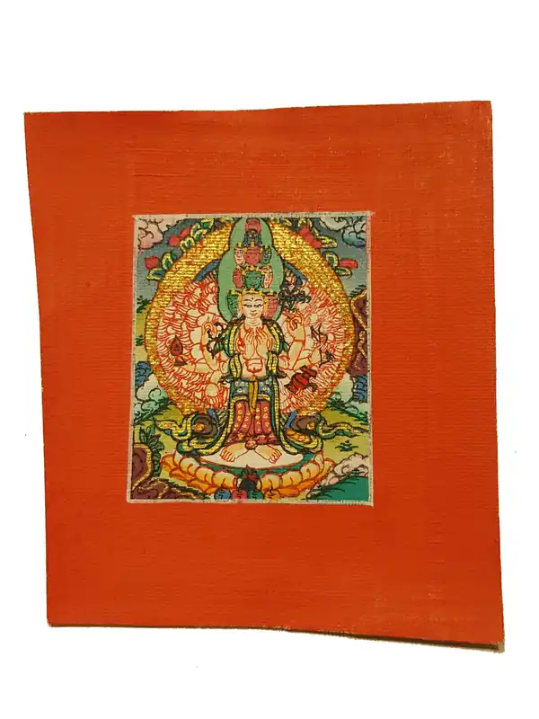 Thangka de Sahasrabhuja Avalokitesvara en Toile