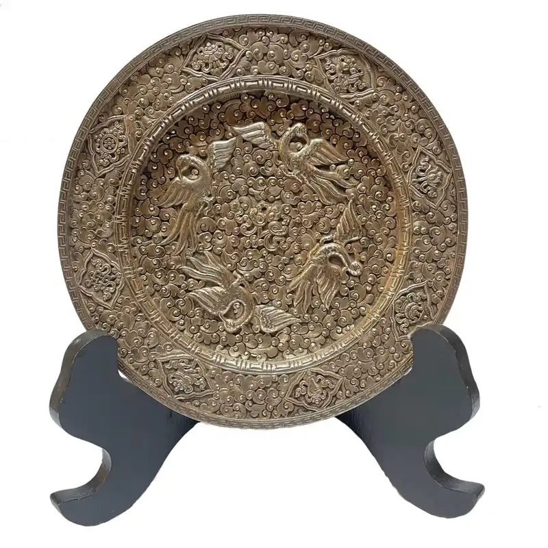 Plaque Décorative en Argent Sterling Vajrayana
